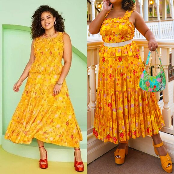 NEW Disney Color Me Courtney Tiana Maxi Dress M The Princess and The Frog $128 - Picture 2 of 16